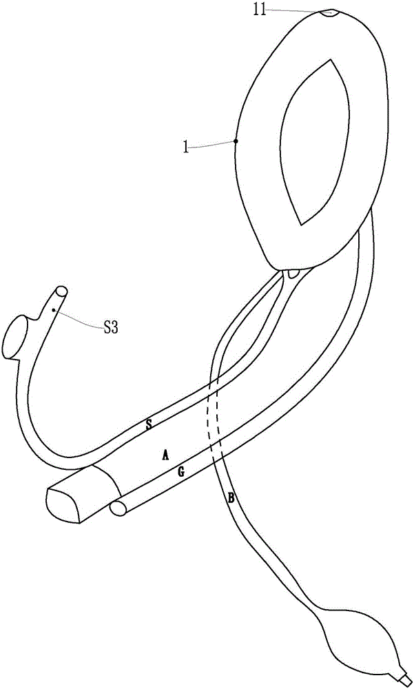 Laryngeal mask with multiple pipe cavities