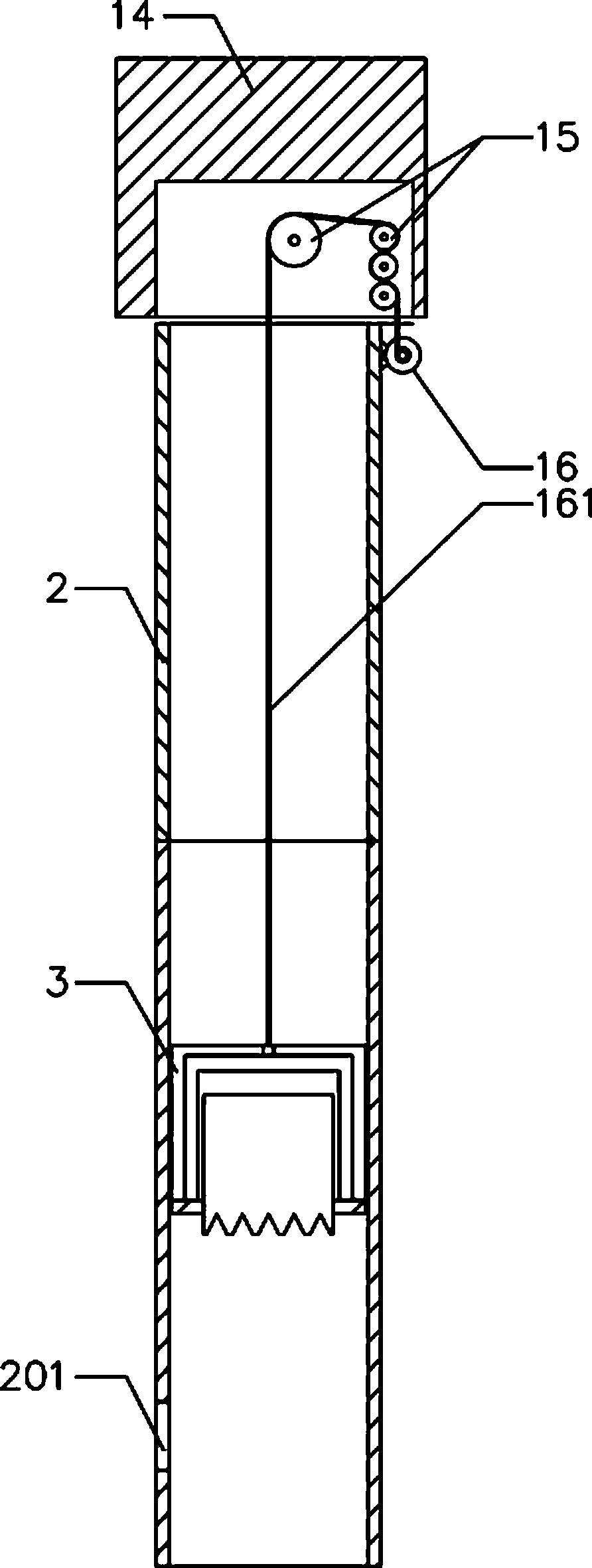 Take-away lifting delivery system applied to dormitory building