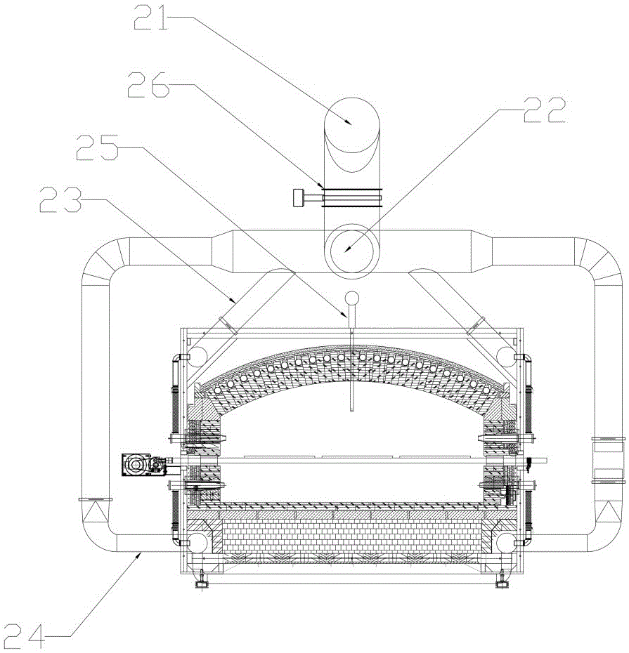 Heat-recovery air flue system used for kiln