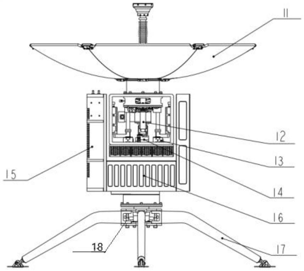 Ku/Ka dual-frequency shared portable communication antenna