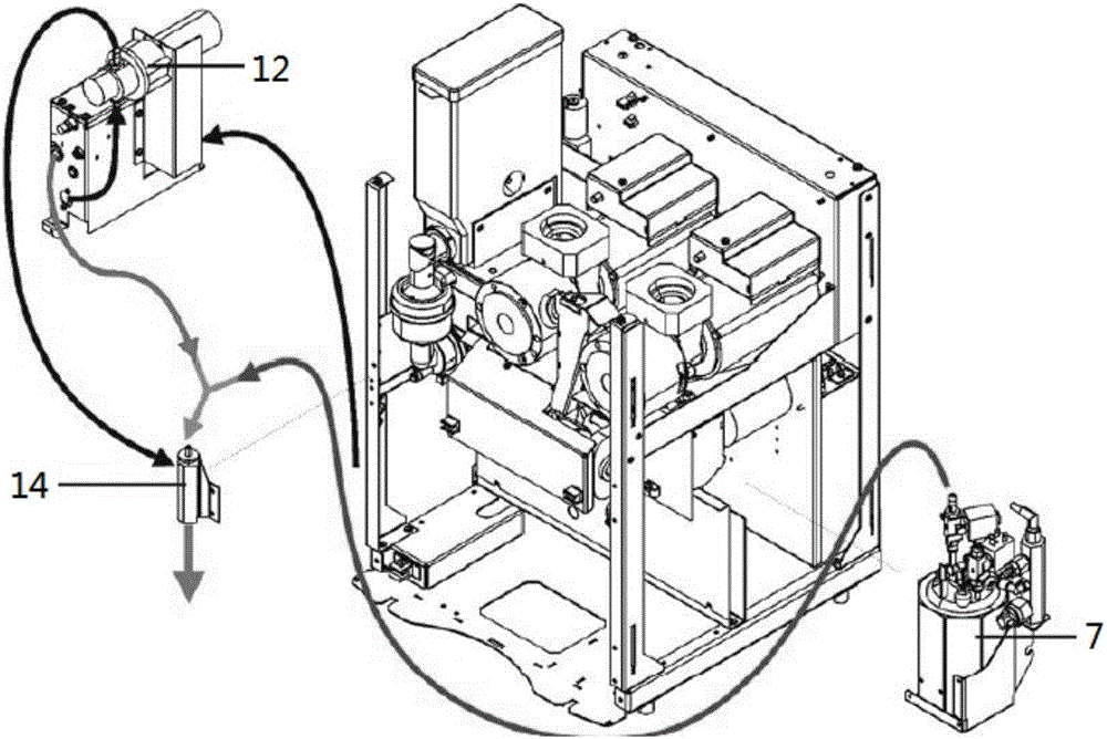 Full-automatic coffee machine brewing device based on fresh milk