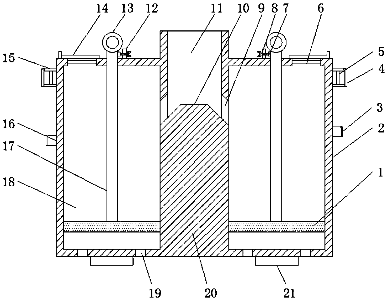 Root division culture device for forest trees