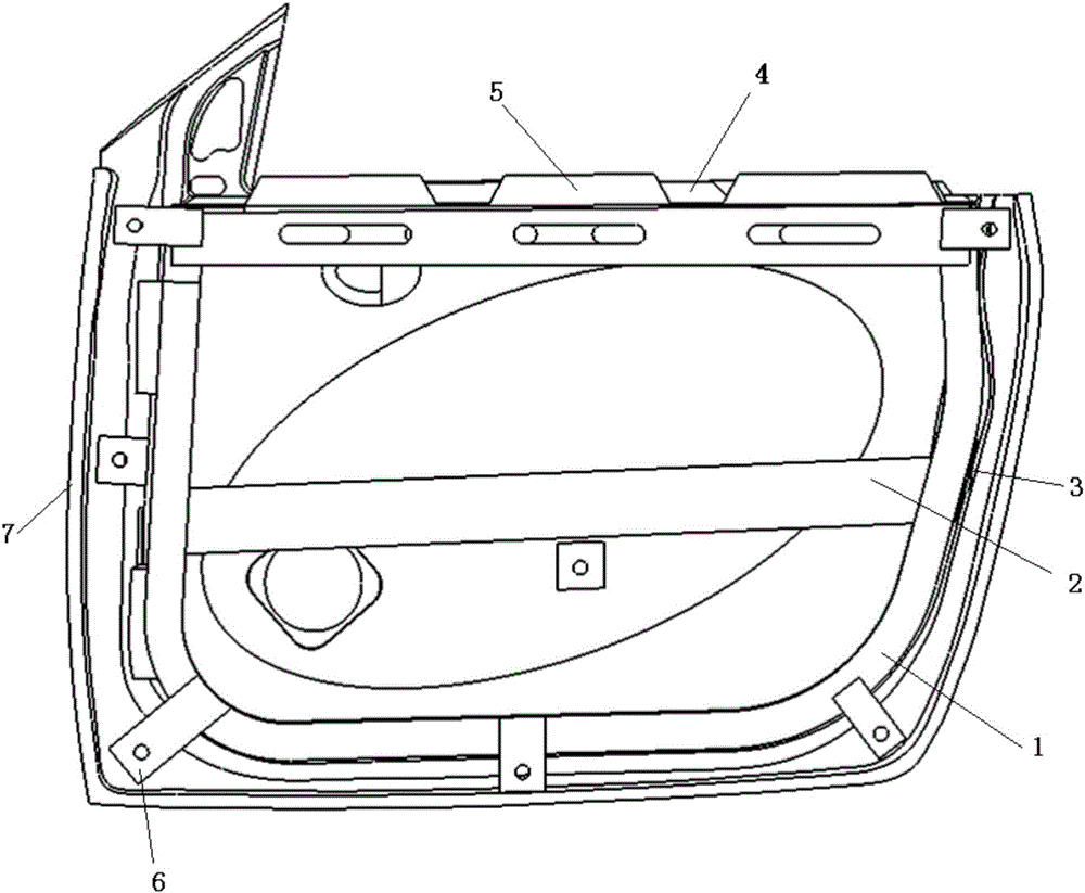 Safety door structure made of PDCPD (Polydicyclopentadiene) material