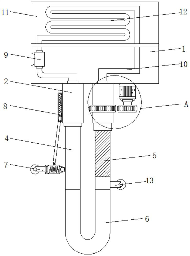 A heat-absorbing and heat-conducting device utilizing deep geothermal energy