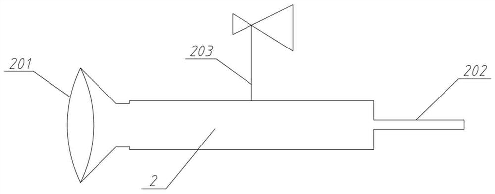 Online expired gas detection device and detection method