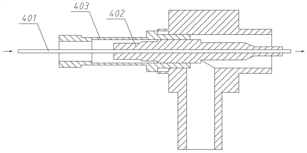 Online expired gas detection device and detection method