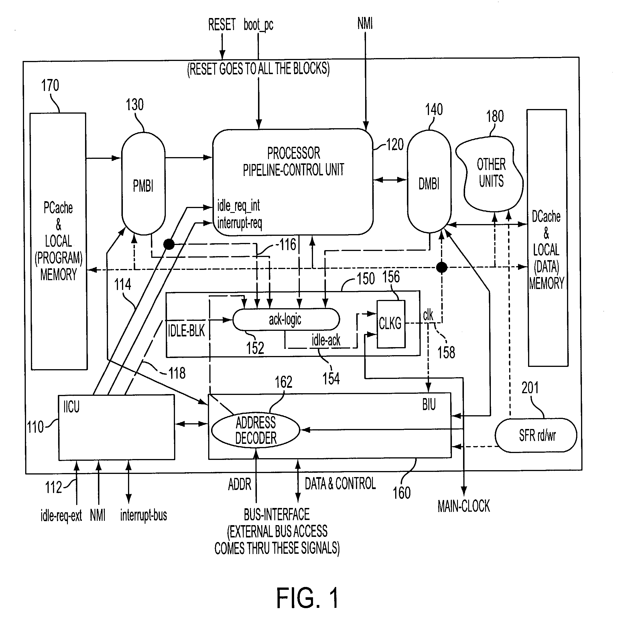 Microprocessor idle mode management system