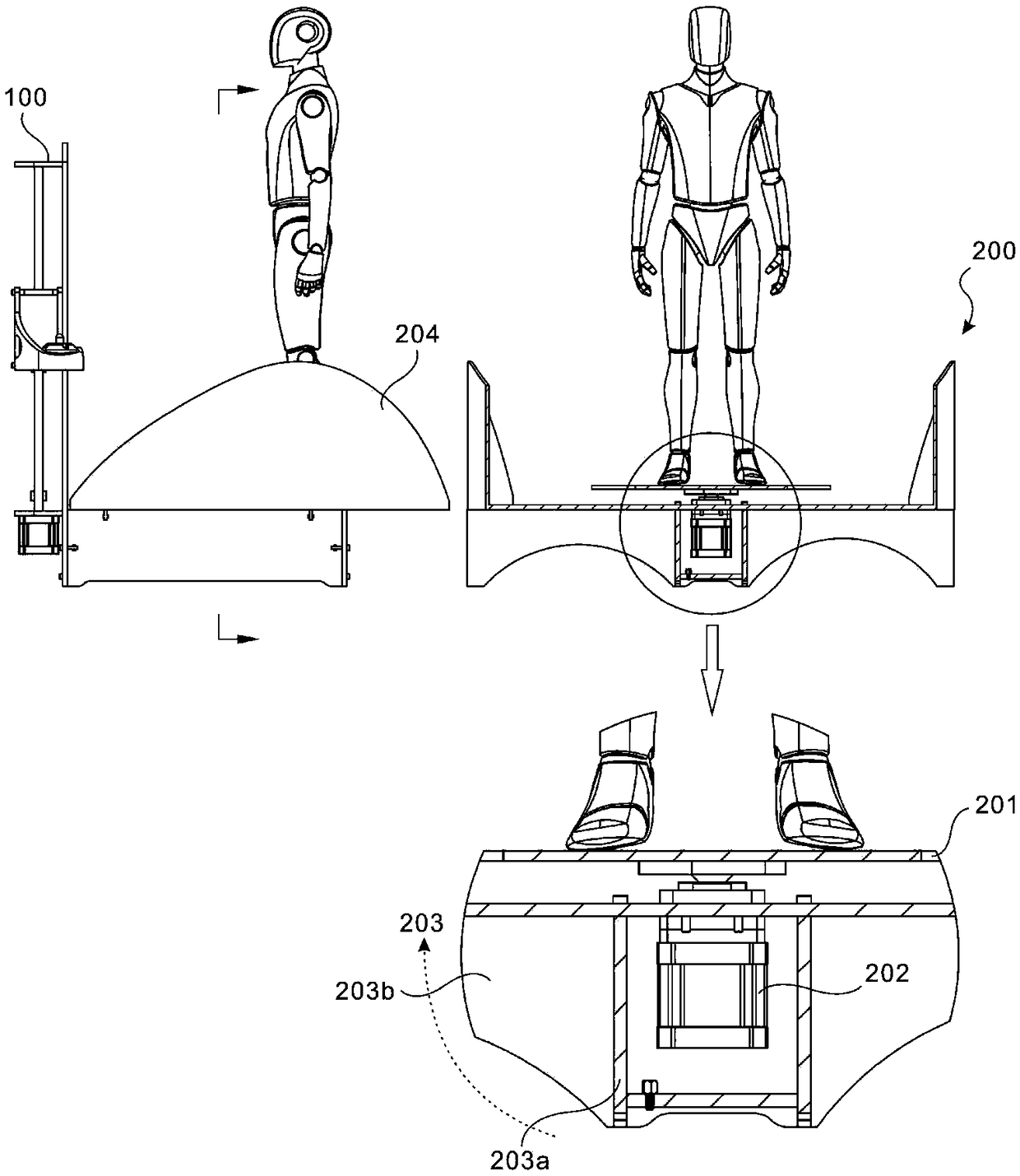 Body scanner capable of being leveled