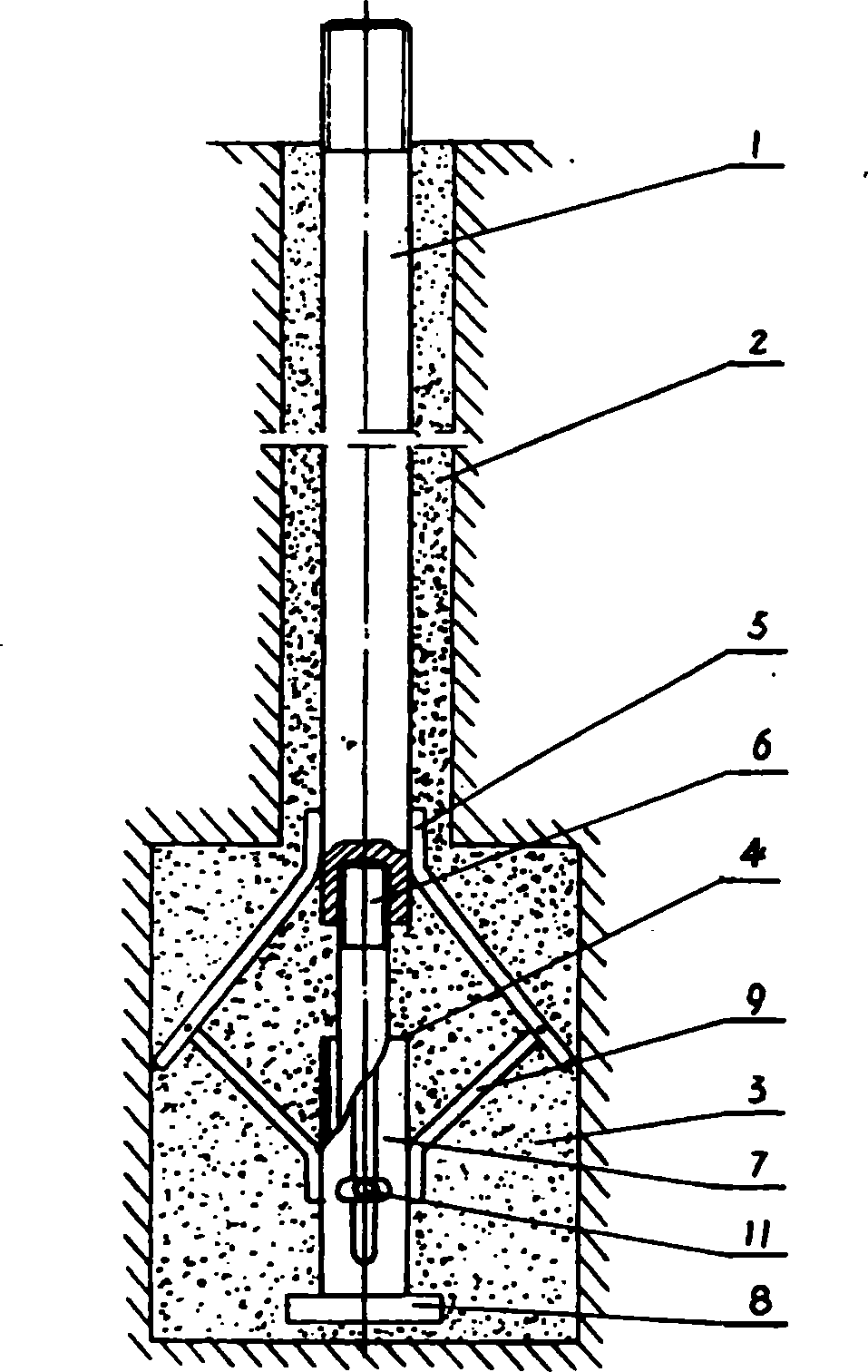 Anchoring method and end-bearing anchor