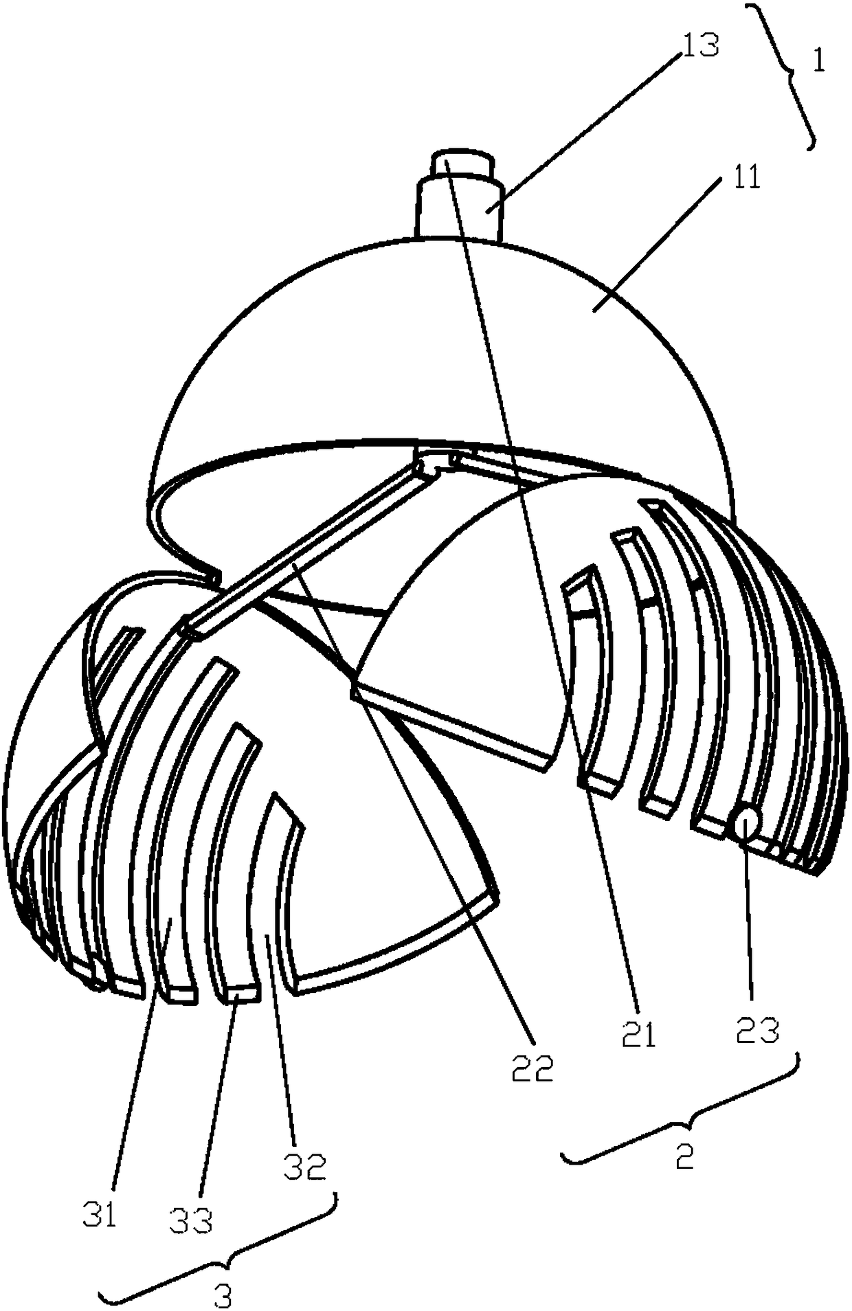 Dry lotus root digging structure