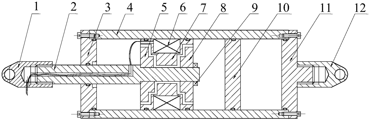 Magnetorheological damper with complex liquid flow passage structure