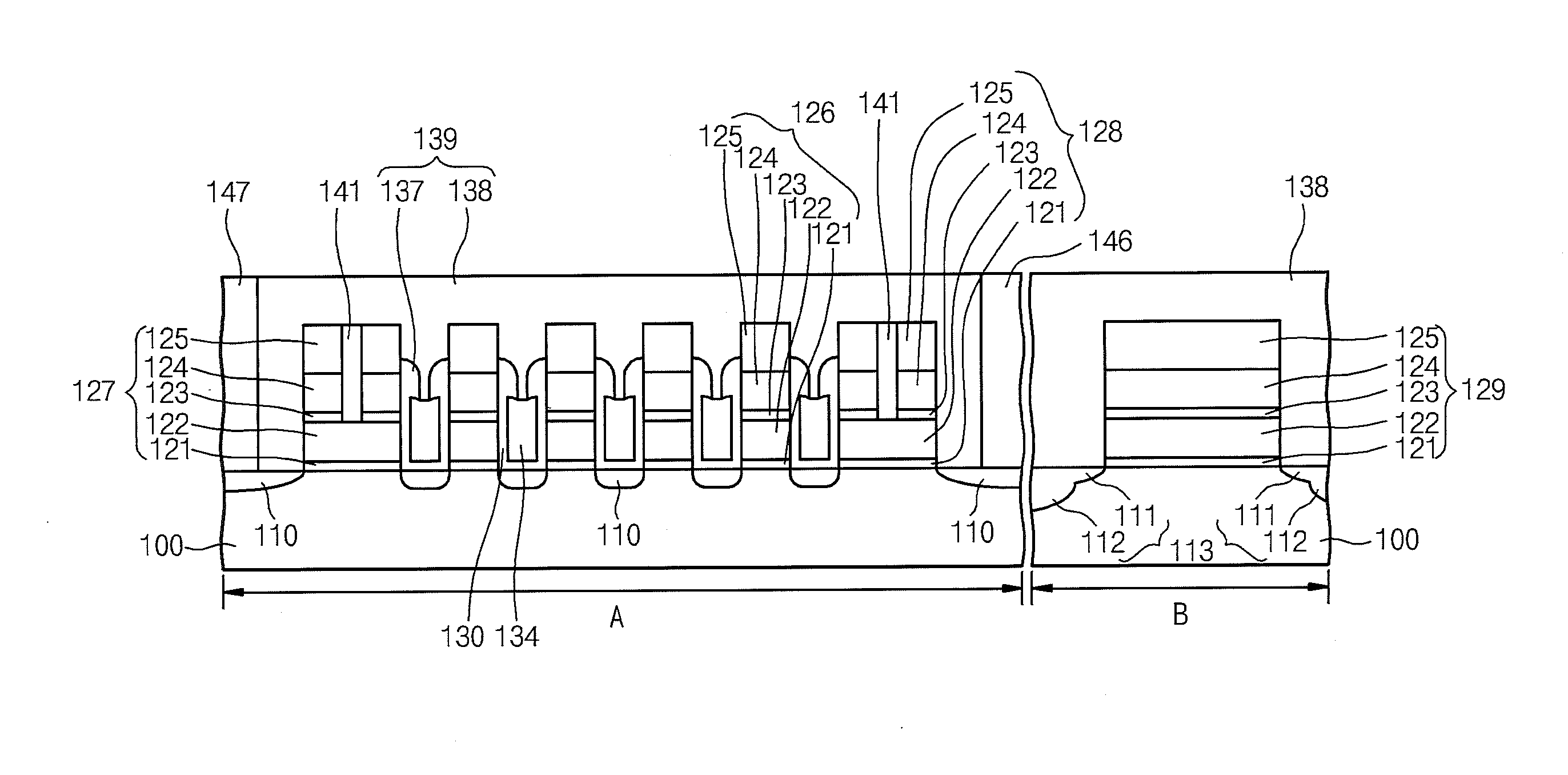 Semiconductor Devices Comprising a Plurality of Gate Structures