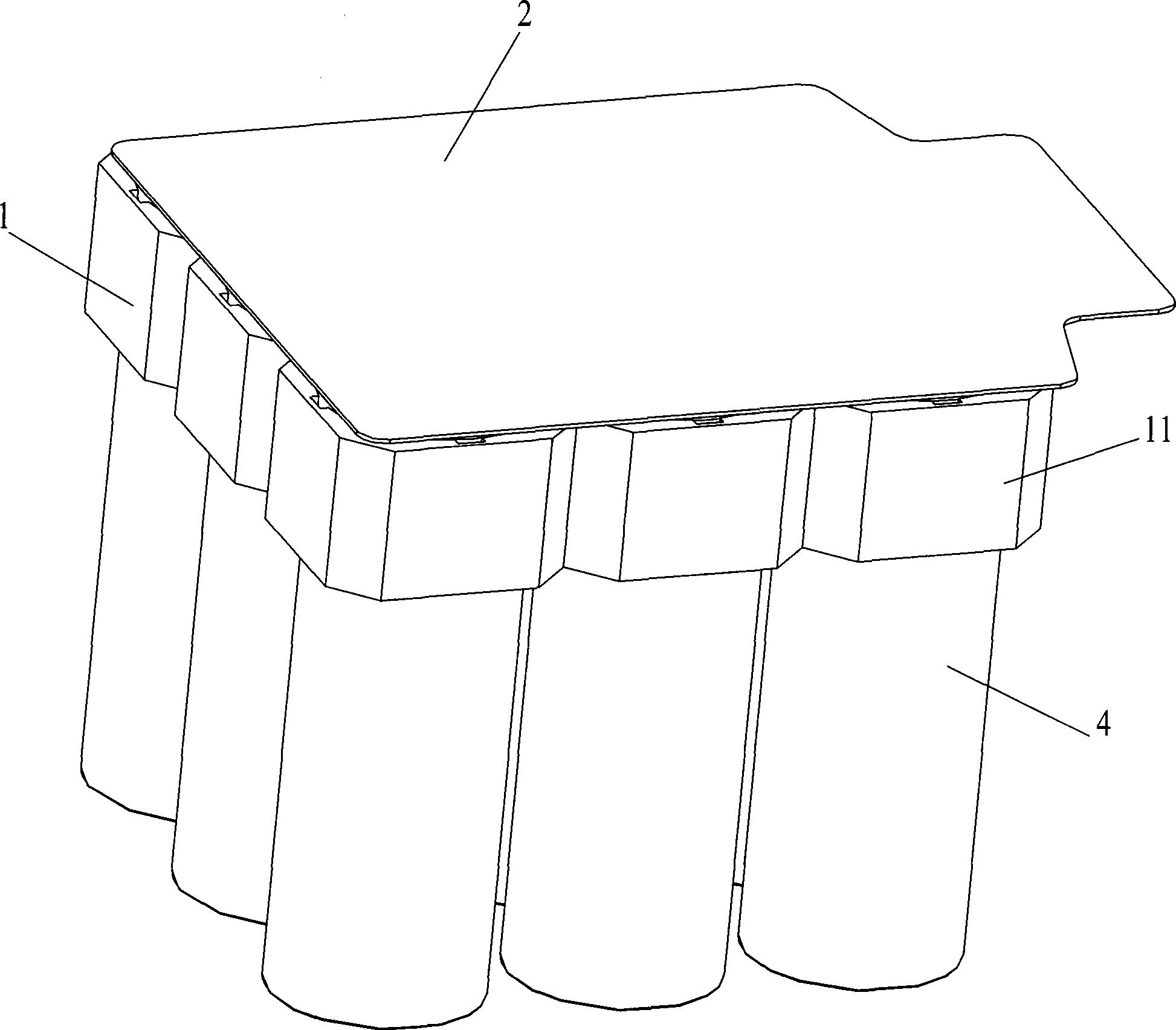 Combined connection apparatus of battery