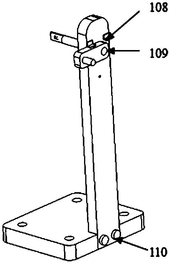 Device for testing tensile bending resistance of component line-shaped leading-out end