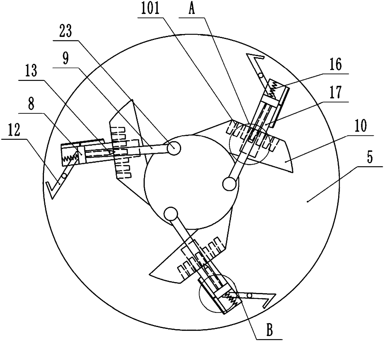 Machining device for milling cutters