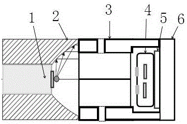 Measuring method and device for MWD (measurement-while-drilling) spectrometer used for measuring oil gas components