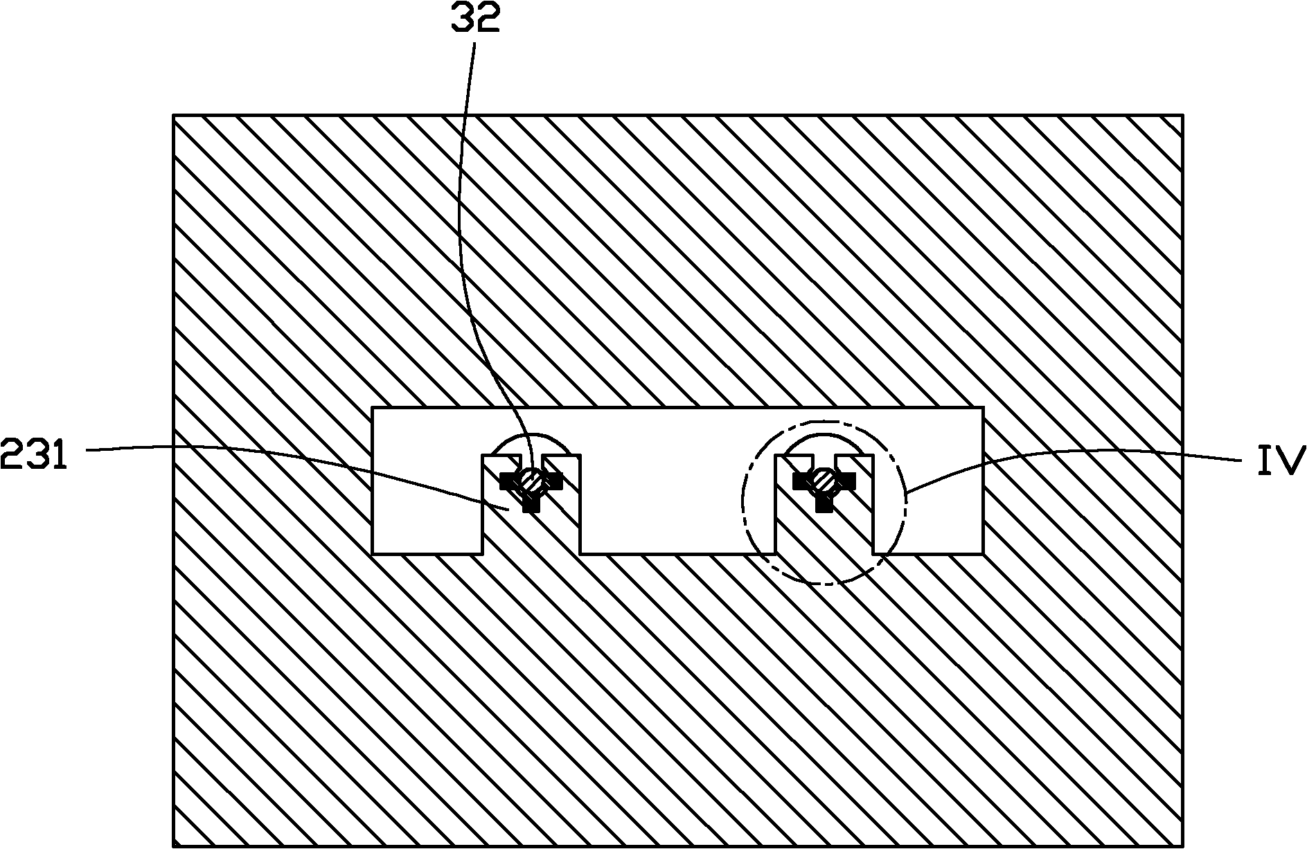 Die for molding fiber coupling connector