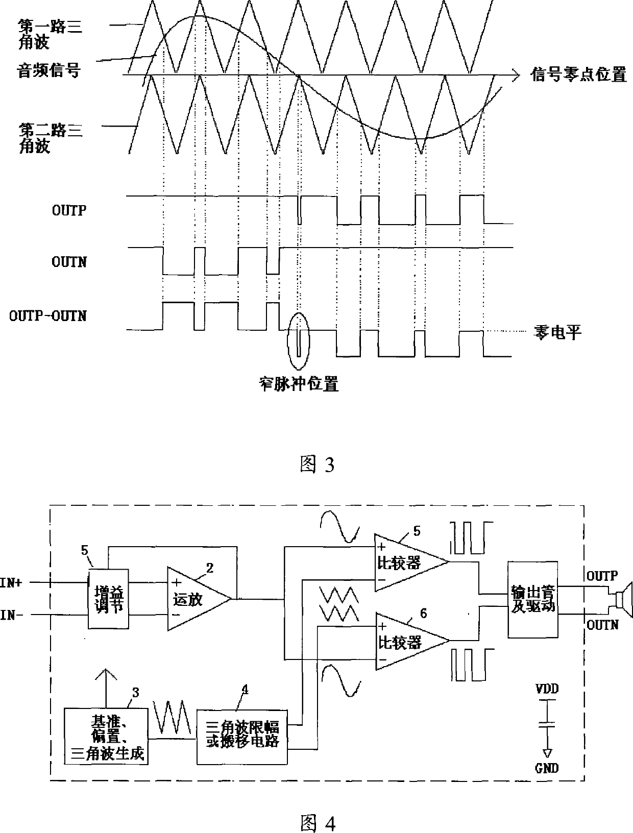 Non-filter circuit construction for D type power amplifier and processing method thereof