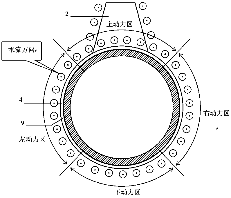 Magnetic current propulsion system for underwater vehicle surface