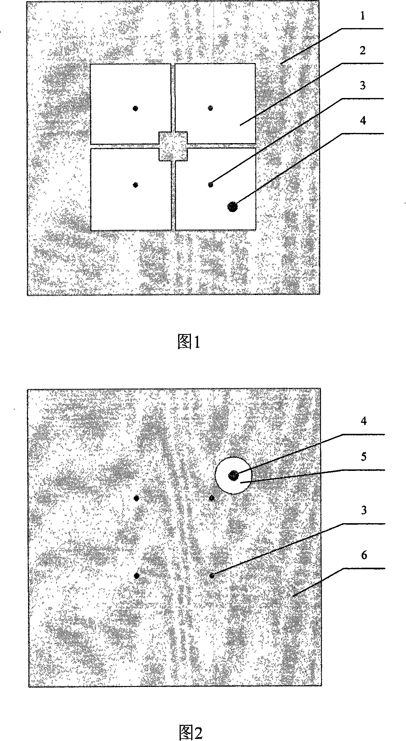 Omnidirectional radiative microstrip aerial