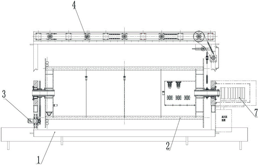 Large mining excavator and its cable reel device