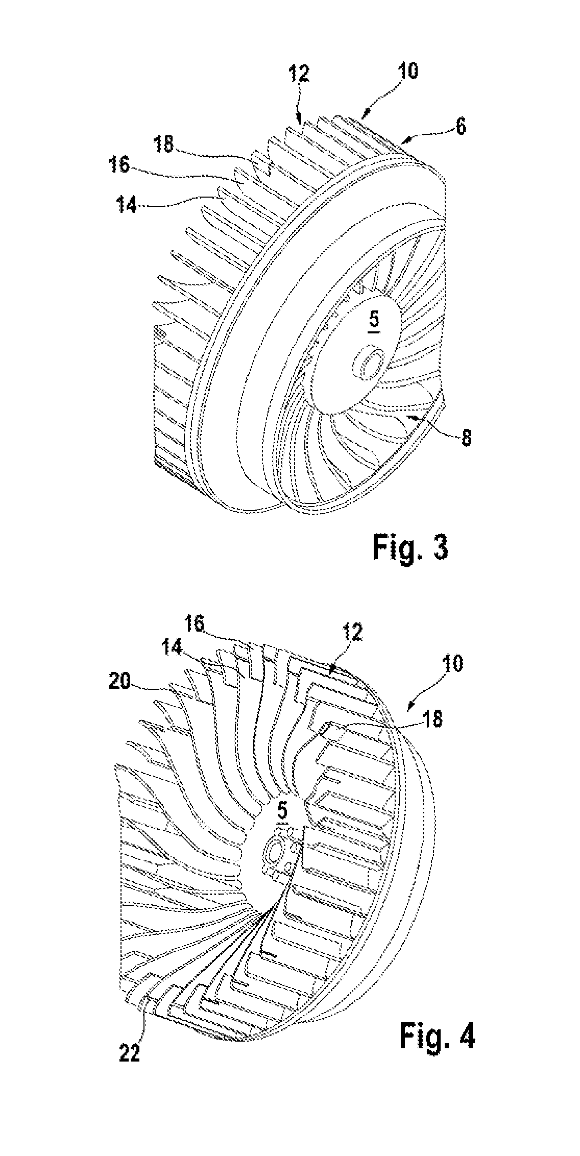 Fan wheel for a blower module