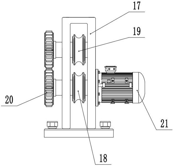 Wire feeding assembly and discharging device for electric power wire laying