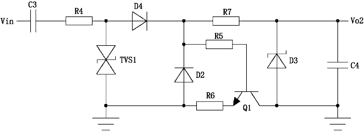 Classroom blackboard LED lamp band driving circuit possessing protection effect