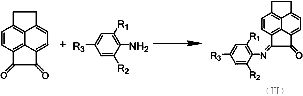 Ethylidene acenaphthene(asymmetric alpha-diimine)nickle catalyst and production method and application thereof