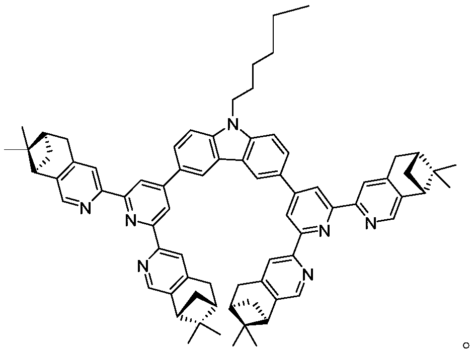 Pinene condensed chiral terpyridyl bidentate compound and preparation method thereof