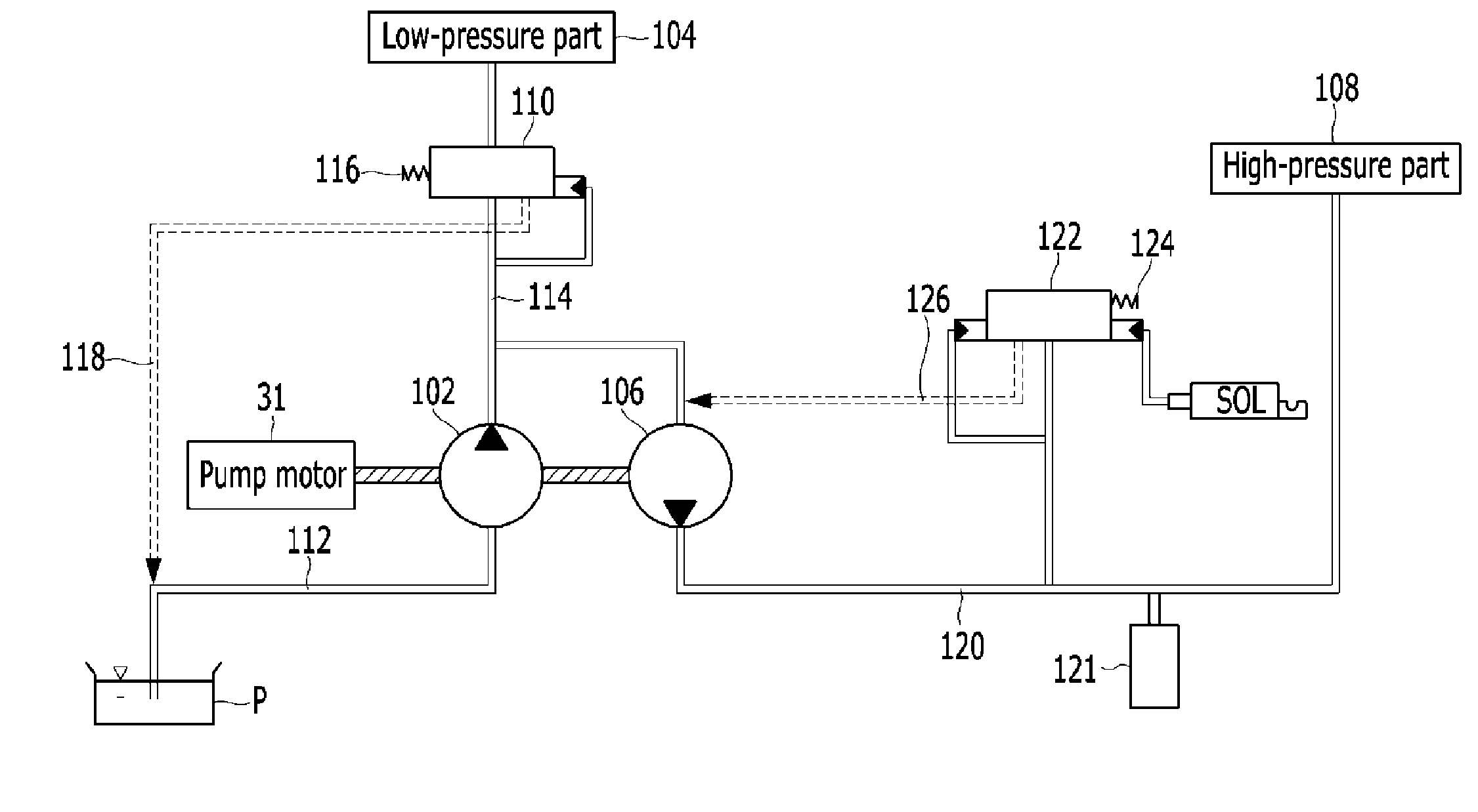 Pump motor control system for automatic transmission and method thereof