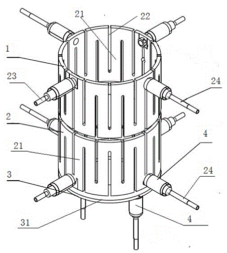 Multistage graphite heating system of sapphire crystal growth equipment and using method of multistage graphite heating system