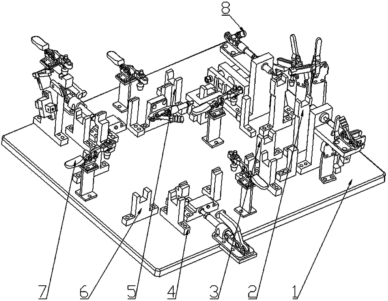 Welding method of cushion framework of left seat on back row of automobile