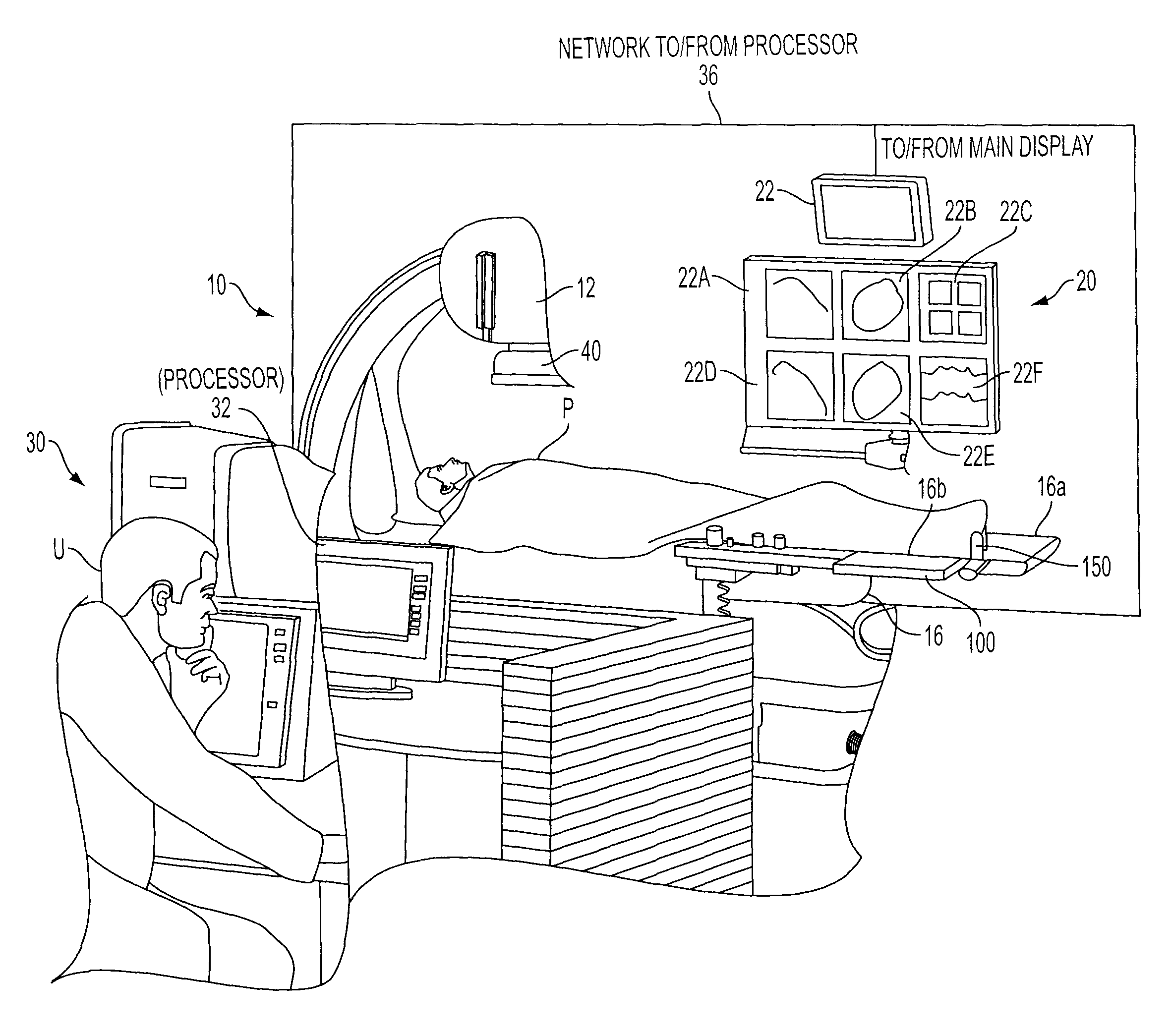 System and method for selection of anatomical images for display using a touch-screen display