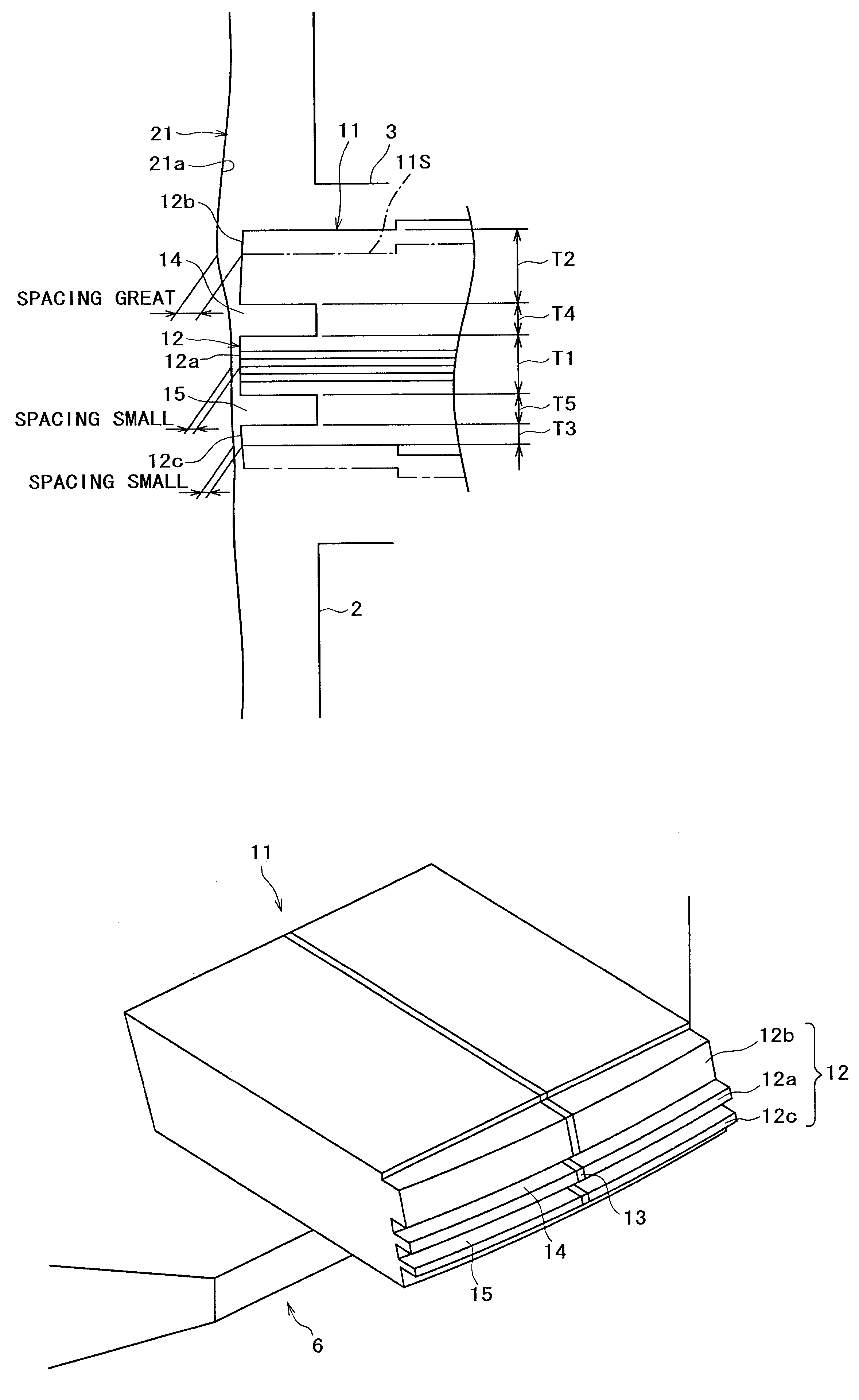 Magnetic head for rotary head drum