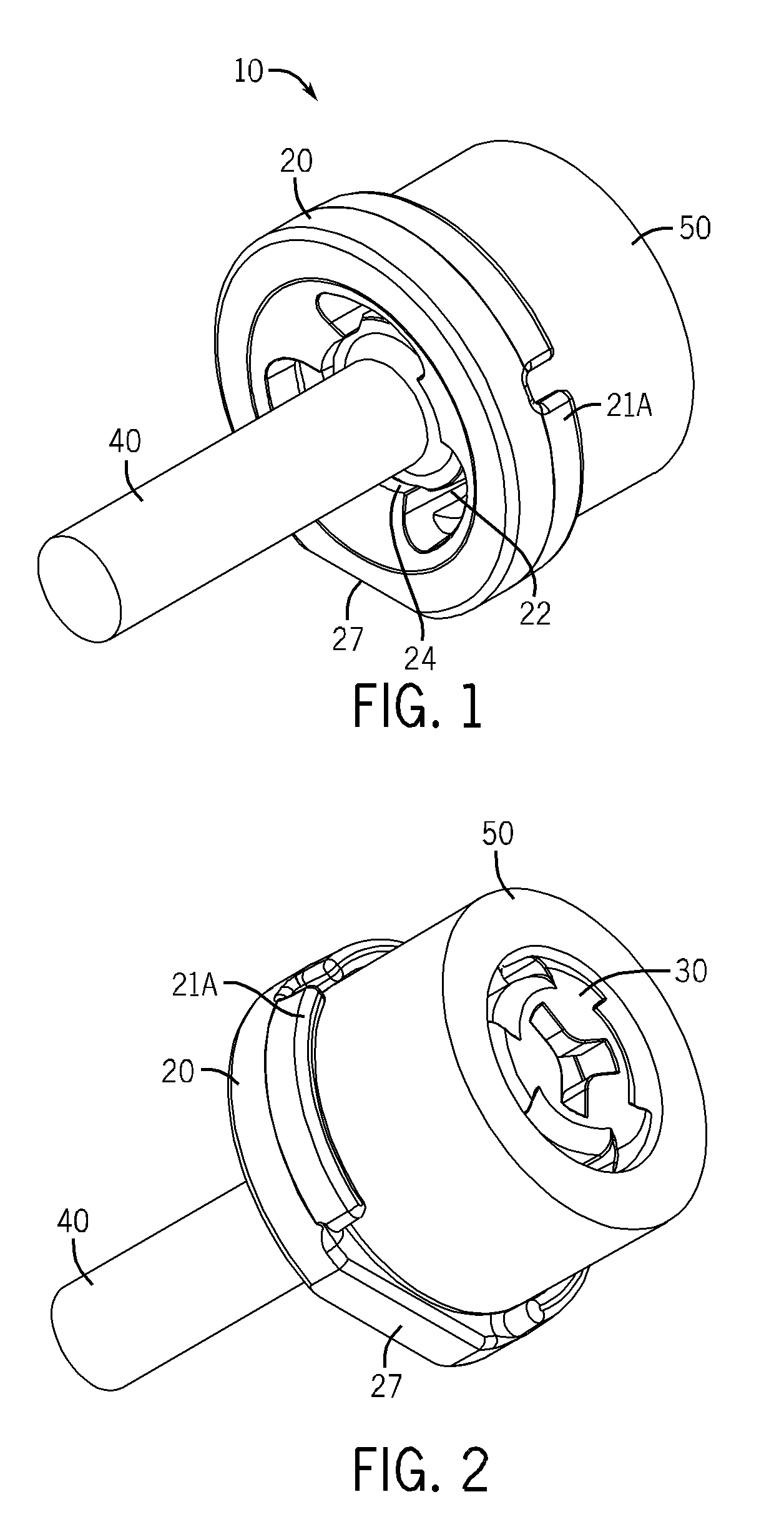 Push-in socket assembly