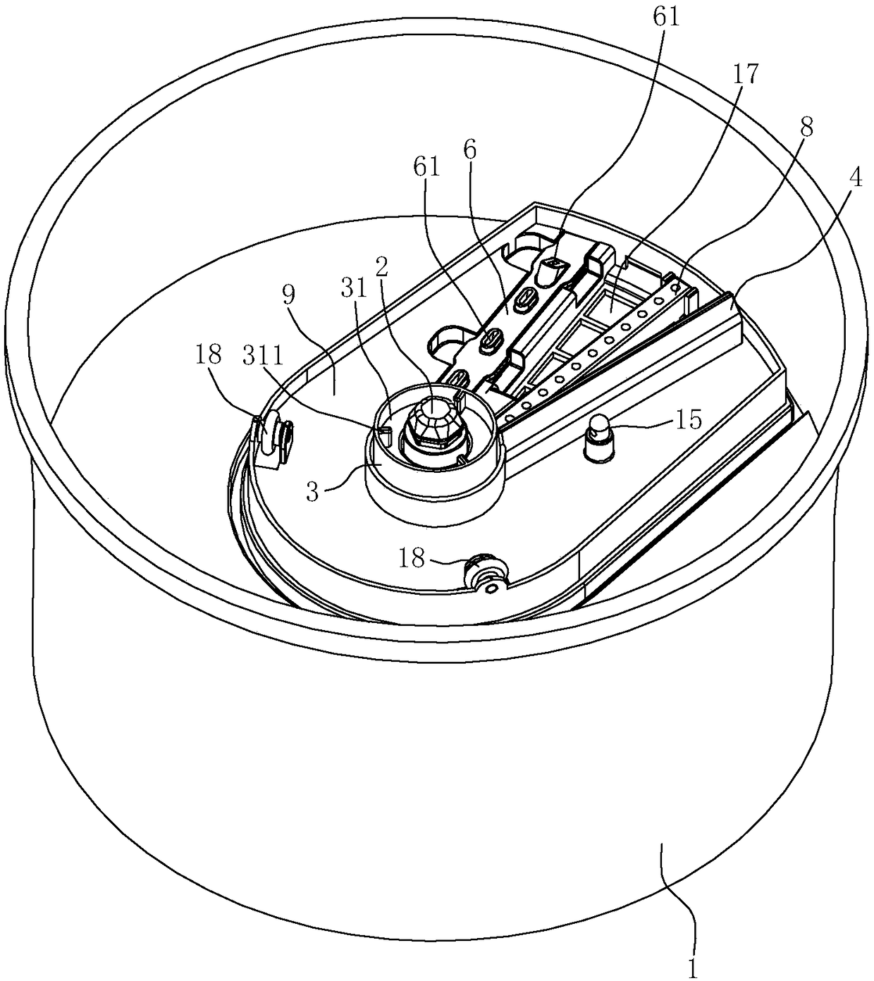 Water-saving mop bucket