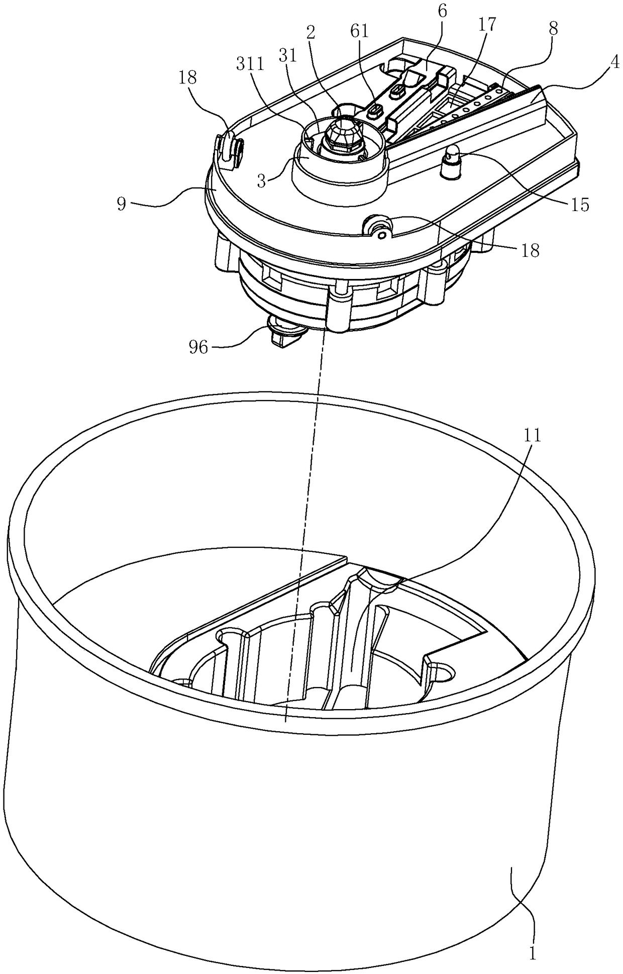 Water-saving mop bucket