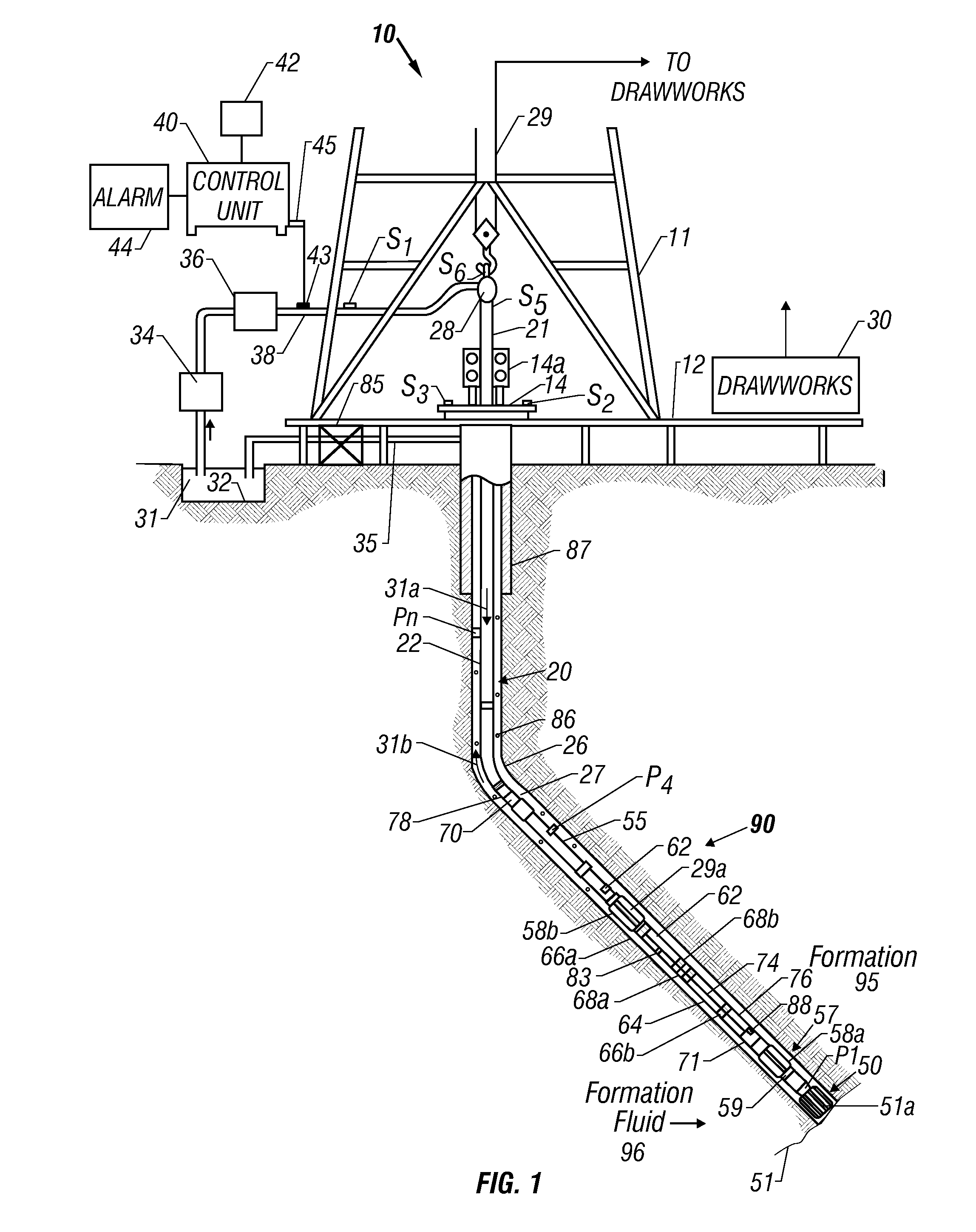 Method and apparatus for fluid influx detection while drilling