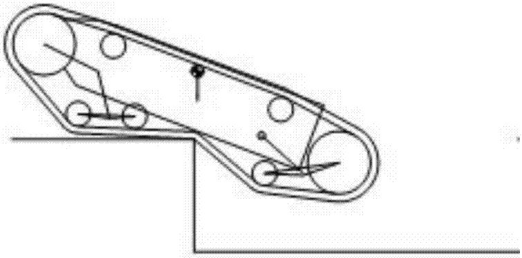 Adaptive crawler traveling system and adaptive tracked robot