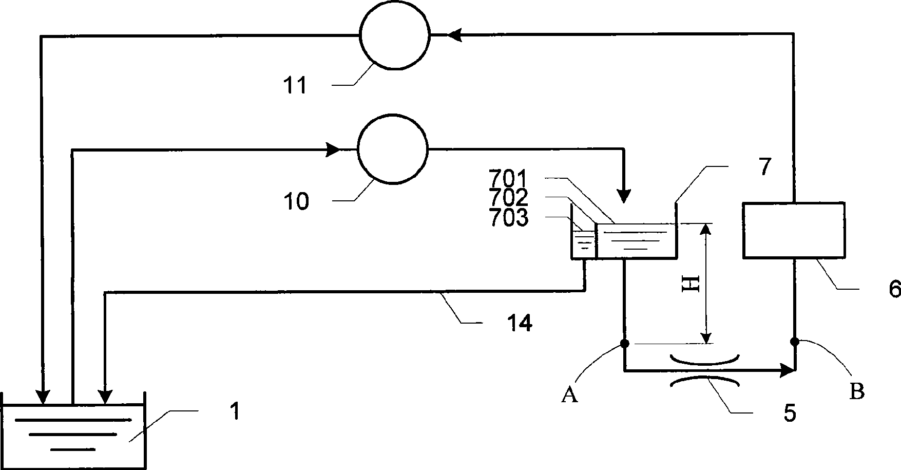 Cyclic ink supply method and cyclic ink supply system