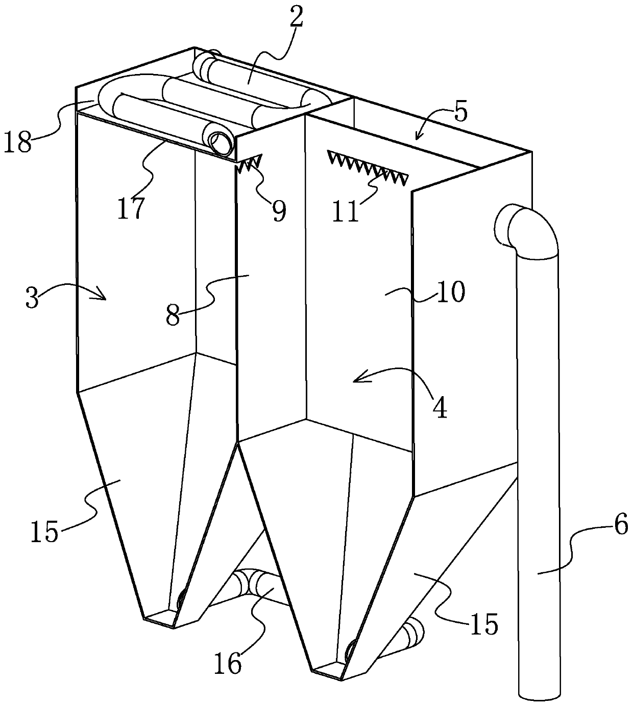 Concentration device for solid-liquid separation dehydration