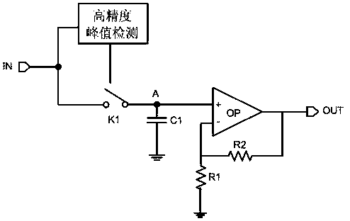 Narrow-pulse peak sampling hold circuit