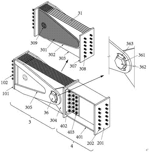 Connecting device capable of resetting easily, replaceable, resistant to bending and capable of dissipating energy