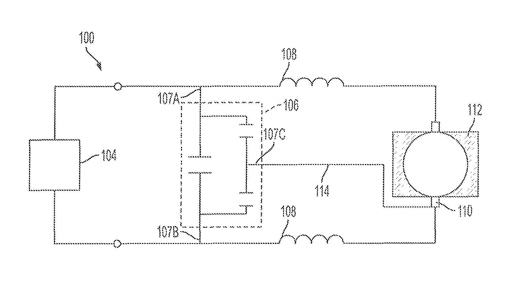 Electric motors having EMI reducing circuits and methods therefor