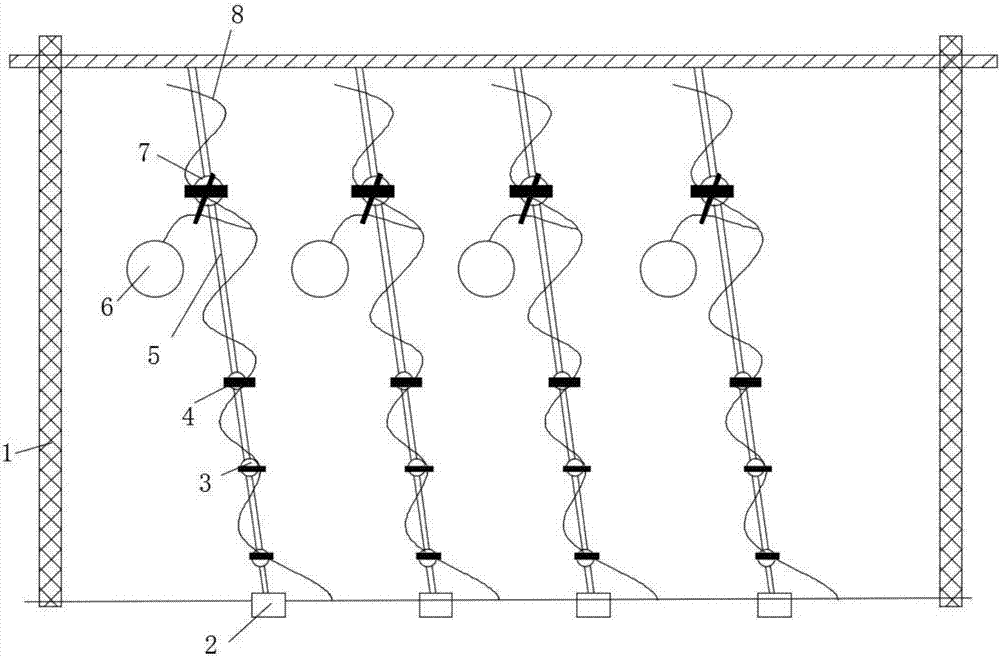 Melon-suspending, vine-binding and knotting fixation method