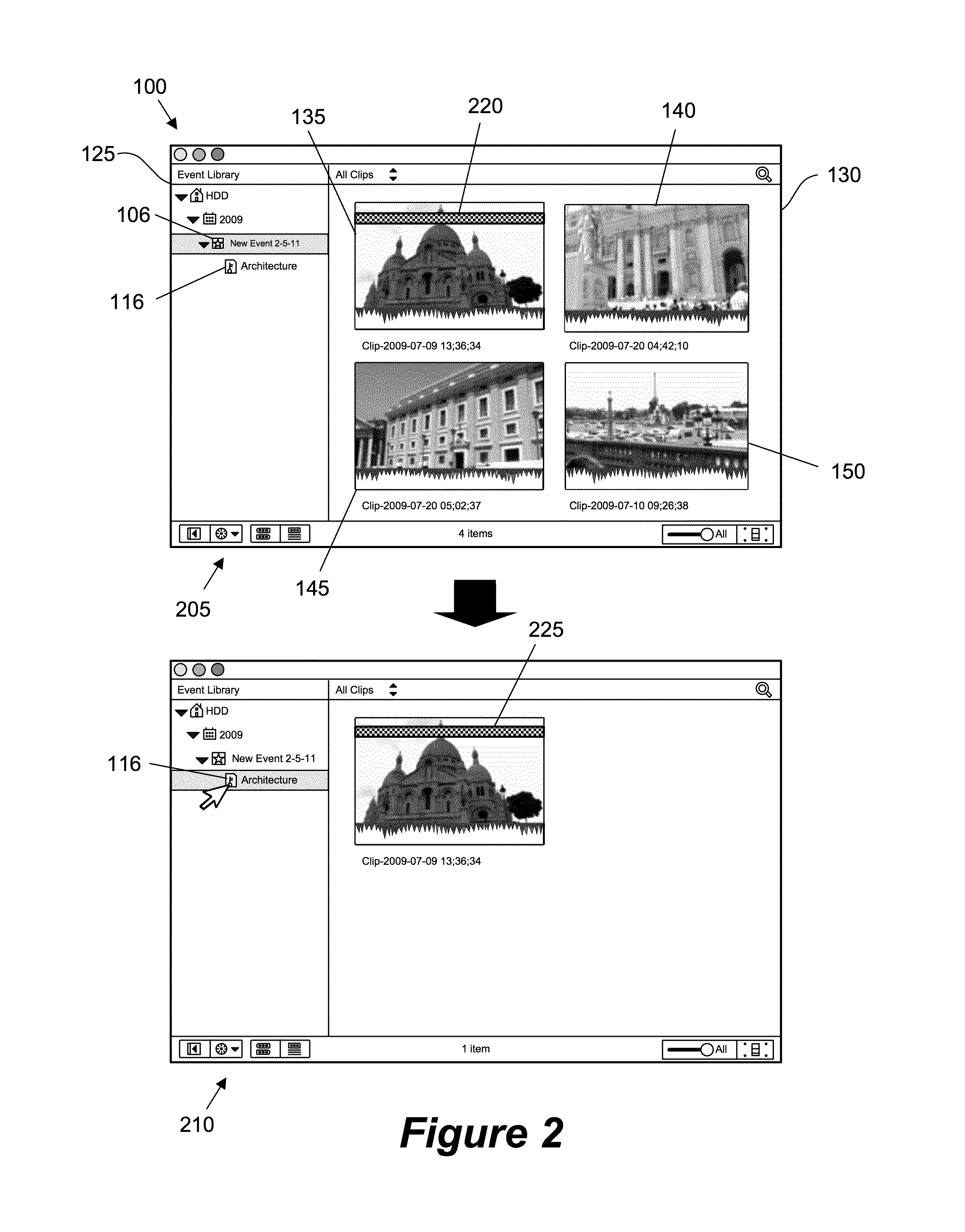 Timeline search and index