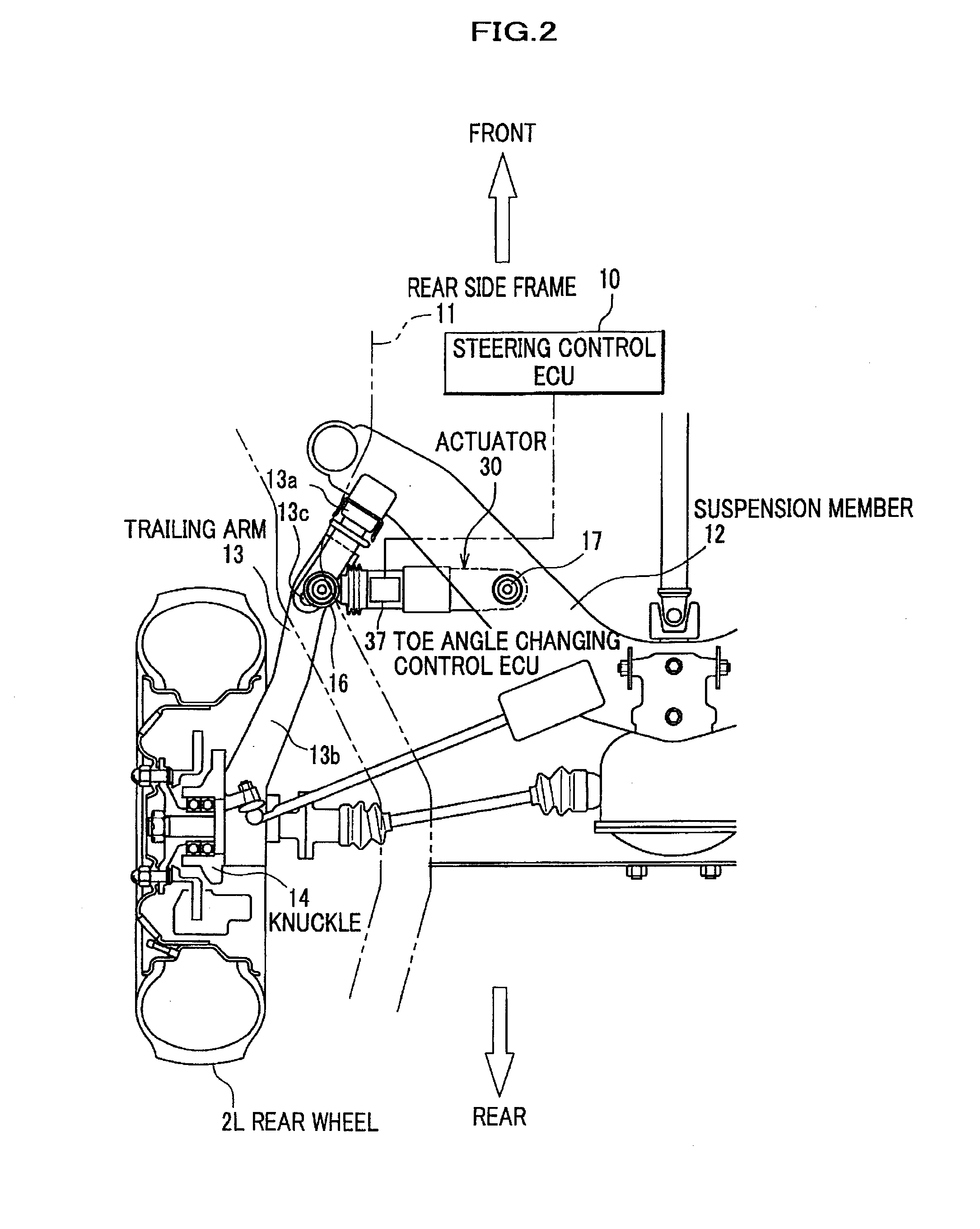 Alignment changing control device