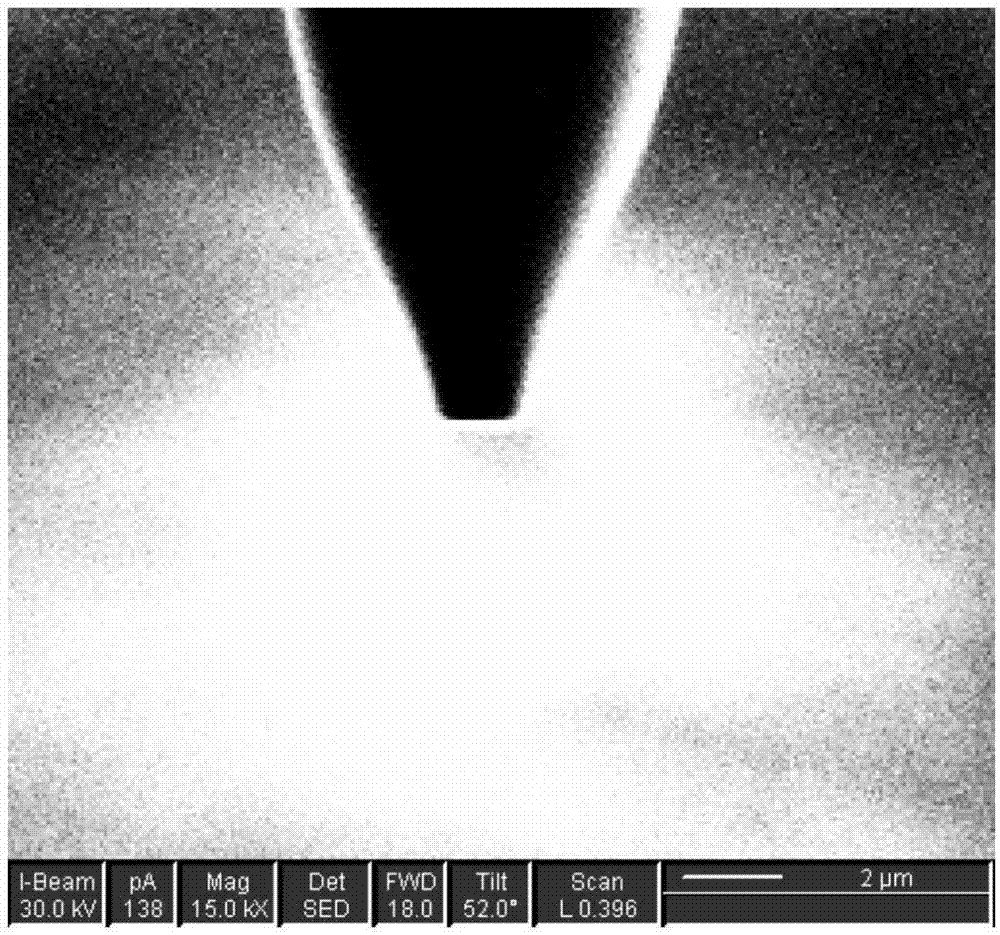 A preparation method of a pt disk submicron electrode with controllable geometry