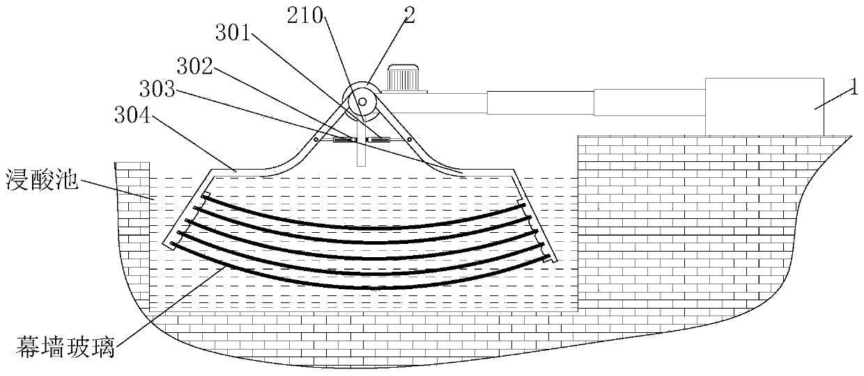 Tempered curtain wall glass surface treatment process